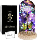 Premium Butterfly Galaxy Glass Rose Flower
