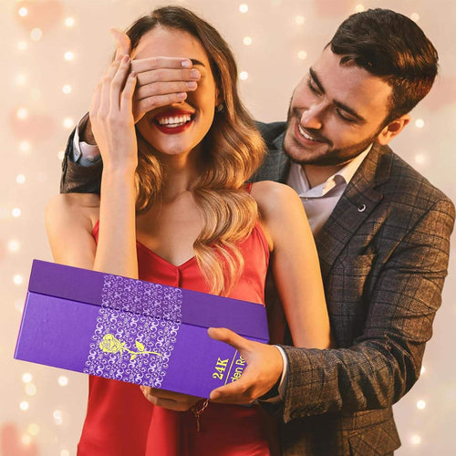 Premium Gold Plated Artificial Red Rose Flower